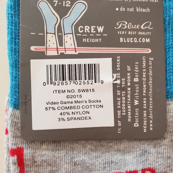 Blue Q socks men's crew size 7-12 - Picture 7 of 10